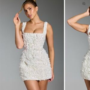 Oh Polly White Embellished Bodycon Mini Dress